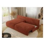 Narożnik VIVO L - strona lewa - pomarańczowy, plusz