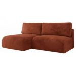 Narożnik VIVO L - strona lewa - pomarańczowy, plusz