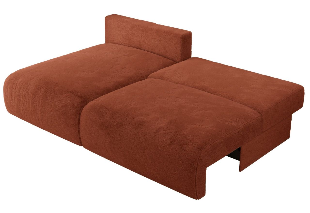 Narożnik VIVO L - strona lewa - pomarańczowy, plusz