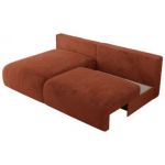 Narożnik VIVO L - strona lewa - pomarańczowy, plusz