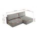 Narożnik VIVO L - strona lewa - jasnoszary, struktura