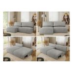 Narożnik VIVO L - strona lewa - jasnoszary, struktura