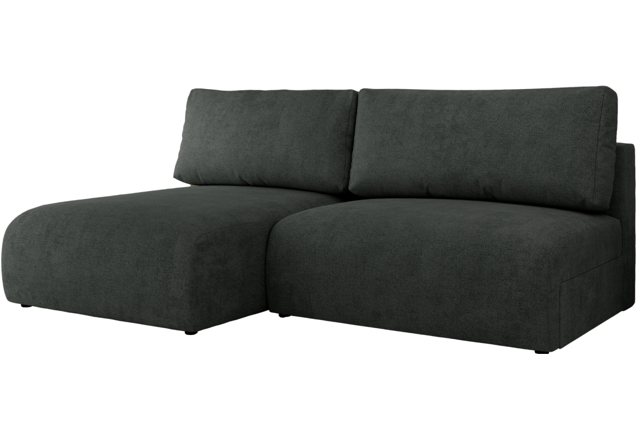 Narożnik VIVO L - strona lewa - ciemnoszary, struktura