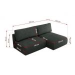 Narożnik VIVO L - strona lewa - ciemnoszary, struktura