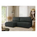 Narożnik VIVO L - strona lewa - ciemnoszary, struktura