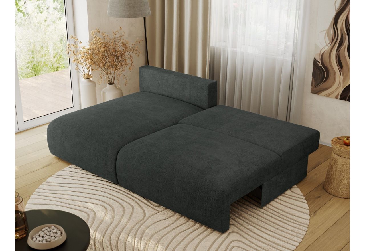 Narożnik VIVO L - strona lewa - ciemnoszary, struktura