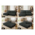 Narożnik VIVO L - strona lewa - ciemnoszary, struktura