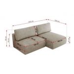 Narożnik VIVO L - strona lewa - beżowy, struktura