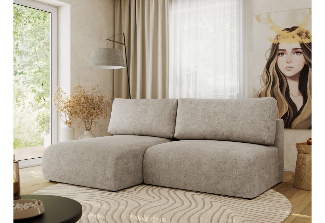 Narożnik VIVO L - strona lewa - beżowy, struktura