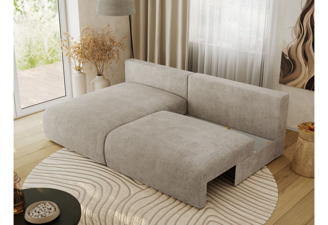 Narożnik VIVO L - strona lewa - beżowy, struktura