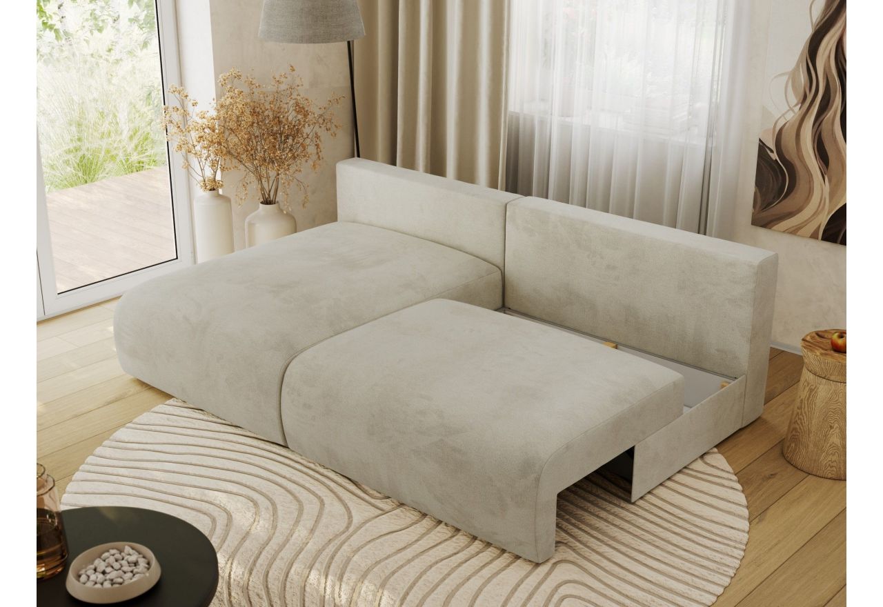 Narożnik VIVO L - strona lewa - beżowy, welvet