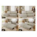 Narożnik VIVO L - strona lewa - beżowy, welvet