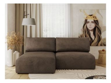 Narożnik VIVO L - strona lewa - brązowy, welvet