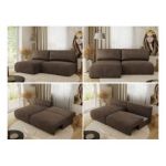 Narożnik VIVO L - strona lewa - brązowy, welvet