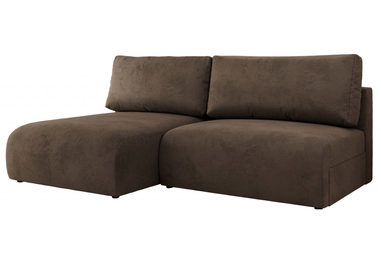 Narożnik VIVO L - strona lewa - brązowy, welvet