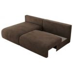 Narożnik VIVO L - strona lewa - brązowy, welvet