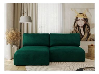 Narożnik VIVO L - strona lewa - ciemnozielony, welvet