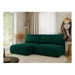 Narożnik VIVO L - strona lewa - ciemnozielony, welvet