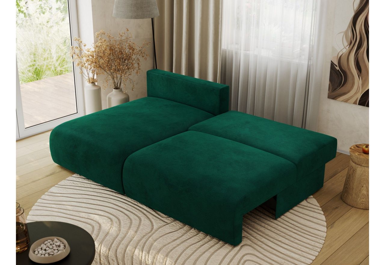 Narożnik VIVO L - strona lewa - ciemnozielony, welvet