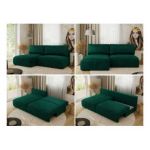 Narożnik VIVO L - strona lewa - ciemnozielony, welvet