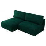 Narożnik VIVO L - strona lewa - ciemnozielony, welvet