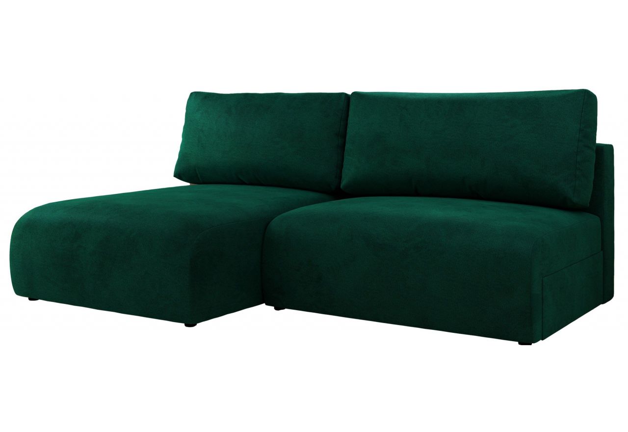 Narożnik VIVO L - strona lewa - ciemnozielony, welvet