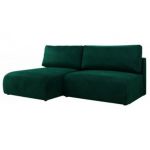 Narożnik VIVO L - strona lewa - ciemnozielony, welvet