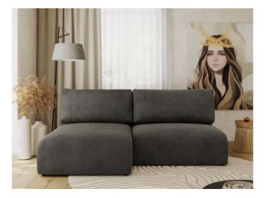 Narożnik VIVO L - strona lewa - ciemnoszary, welvet