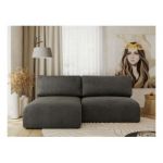 Narożnik VIVO L - strona lewa - ciemnoszary, welvet