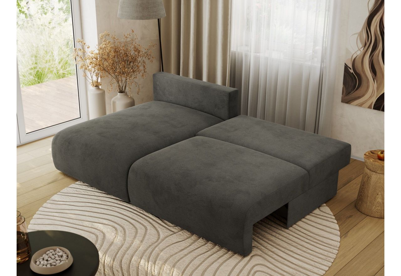 Narożnik VIVO L - strona lewa - ciemnoszary, welvet