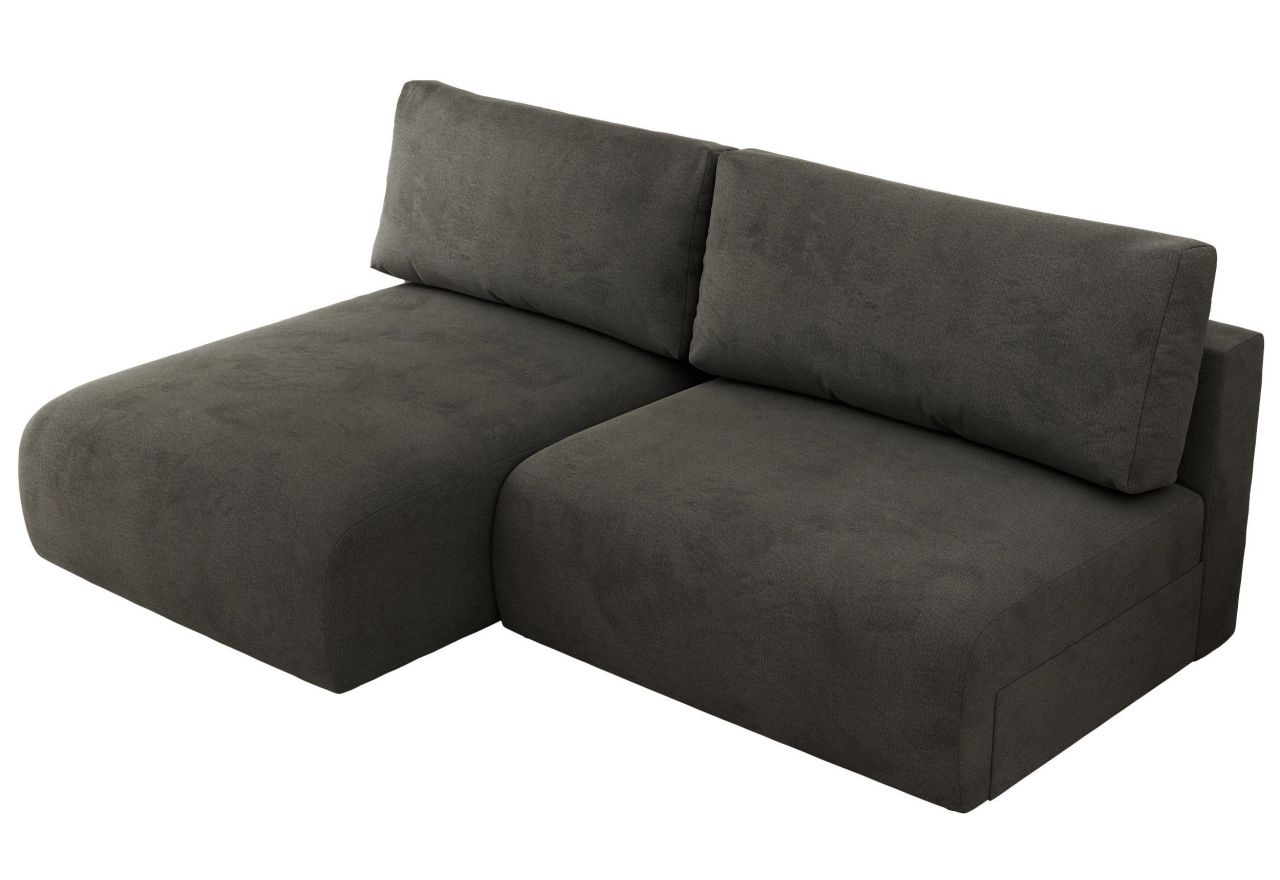 Narożnik VIVO L - strona lewa - ciemnoszary, welvet