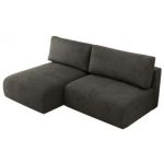 Narożnik VIVO L - strona lewa - ciemnoszary, welvet