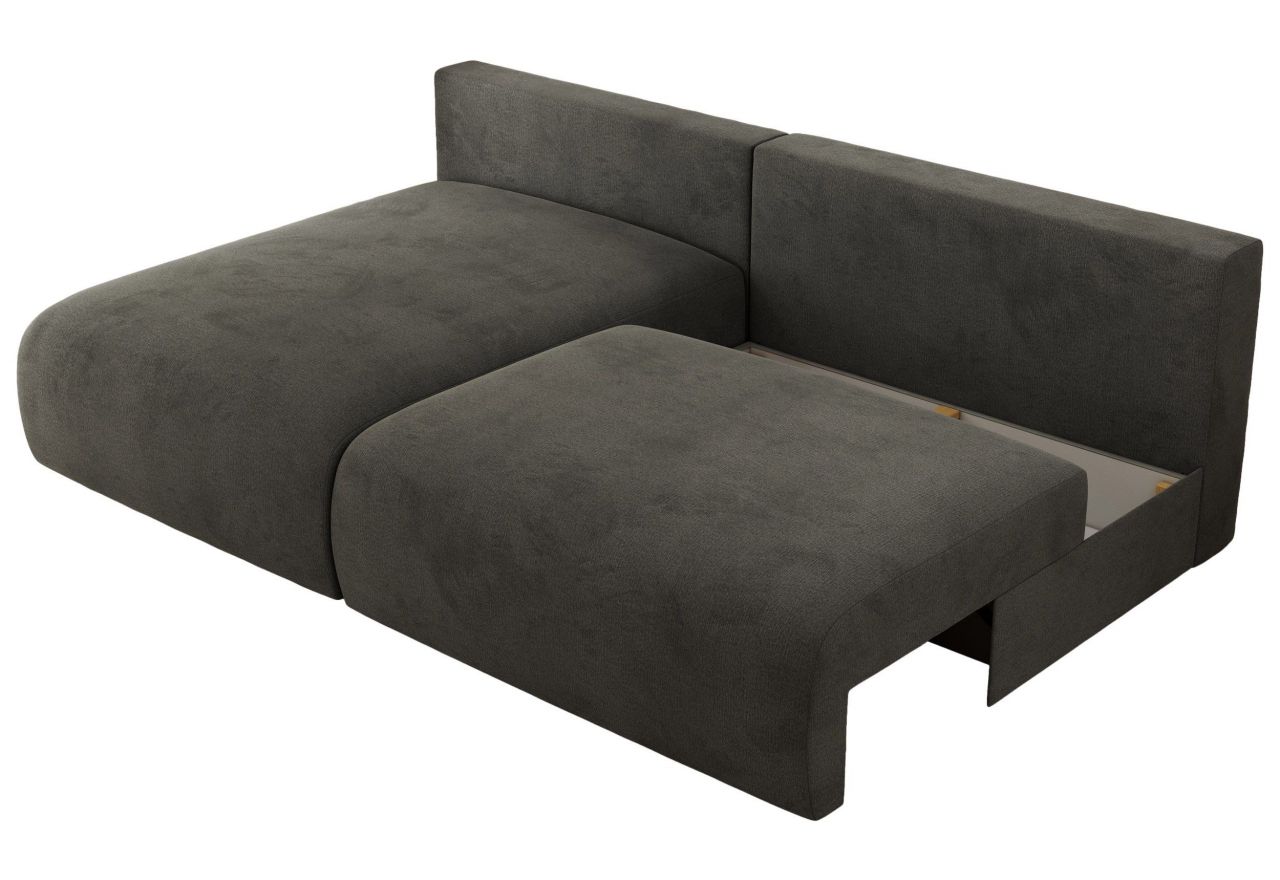 Narożnik VIVO L - strona lewa - ciemnoszary, welvet
