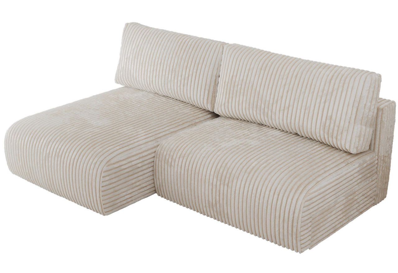 Narożnik VIVO L - strona lewa - kremowy, sztruks