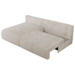 Narożnik VIVO L - strona lewa - kremowy, sztruks