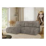 Narożnik VIVO L - strona lewa - jasnobrązowy, sztruks