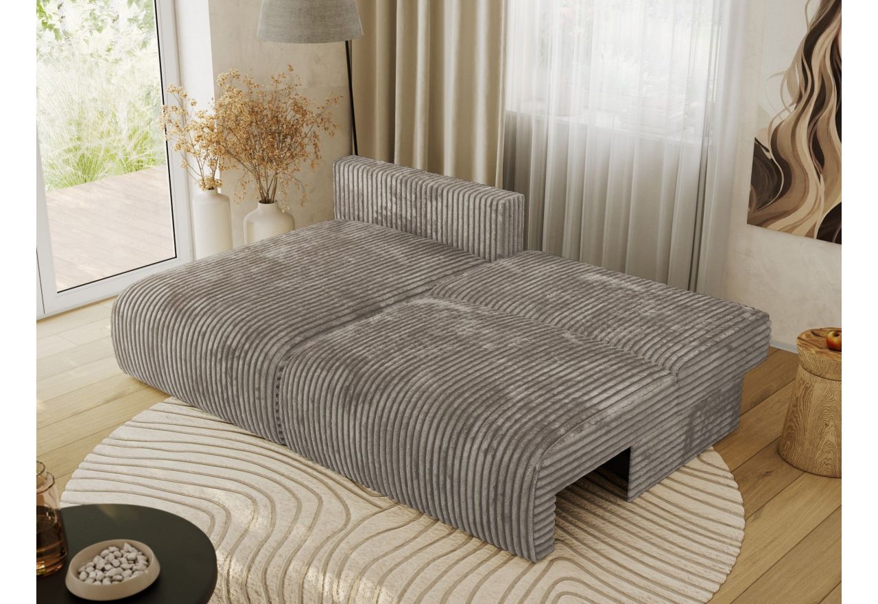 Narożnik VIVO L - strona lewa - jasnobrązowy, sztruks