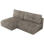 Narożnik VIVO L - strona lewa - jasnobrązowy, sztruks