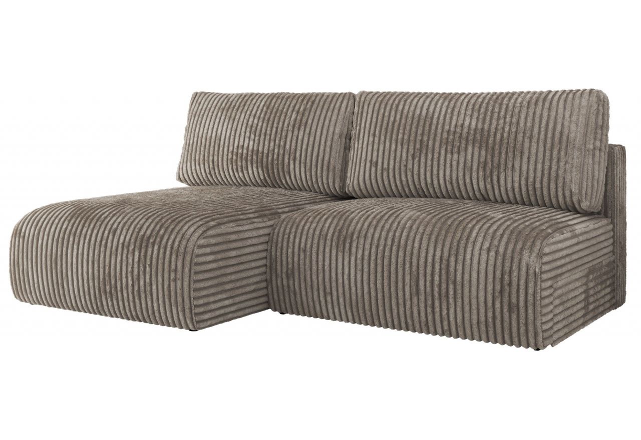 Narożnik VIVO L - strona lewa - jasnobrązowy, sztruks