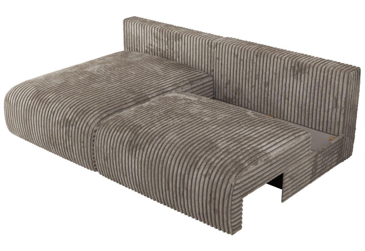 Narożnik VIVO L - strona lewa - jasnobrązowy, sztruks