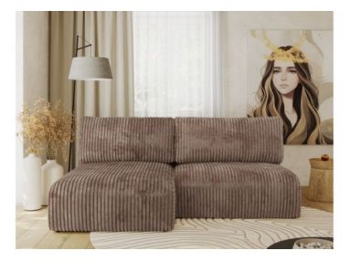 Narożnik VIVO L - strona lewa - brązowy, sztruks