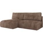 Narożnik VIVO L - strona lewa - brązowy, sztruks