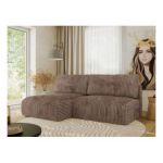 Narożnik VIVO L - strona lewa - brązowy, sztruks