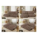 Narożnik VIVO L - strona lewa - brązowy, sztruks