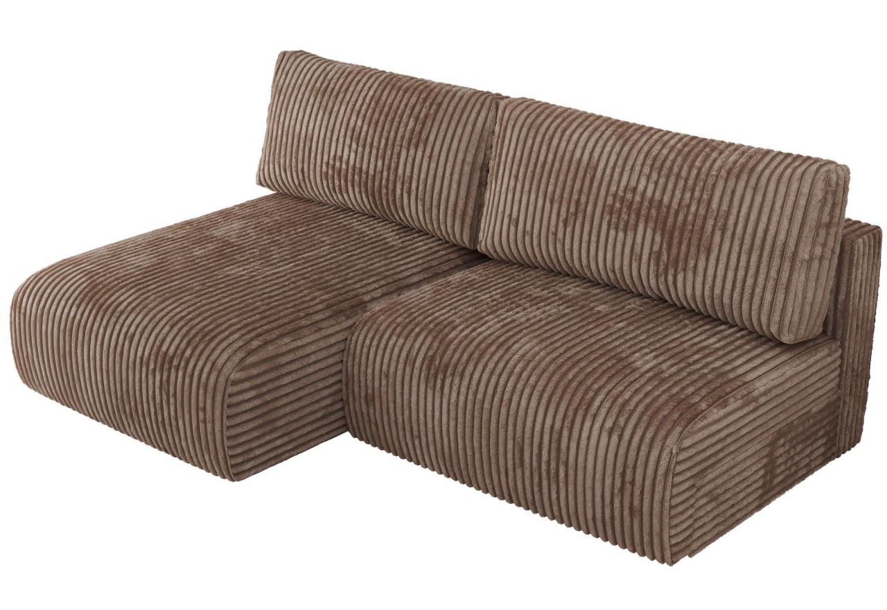 Narożnik VIVO L - strona lewa - brązowy, sztruks