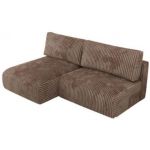 Narożnik VIVO L - strona lewa - brązowy, sztruks