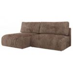 Narożnik VIVO L - strona lewa - brązowy, sztruks