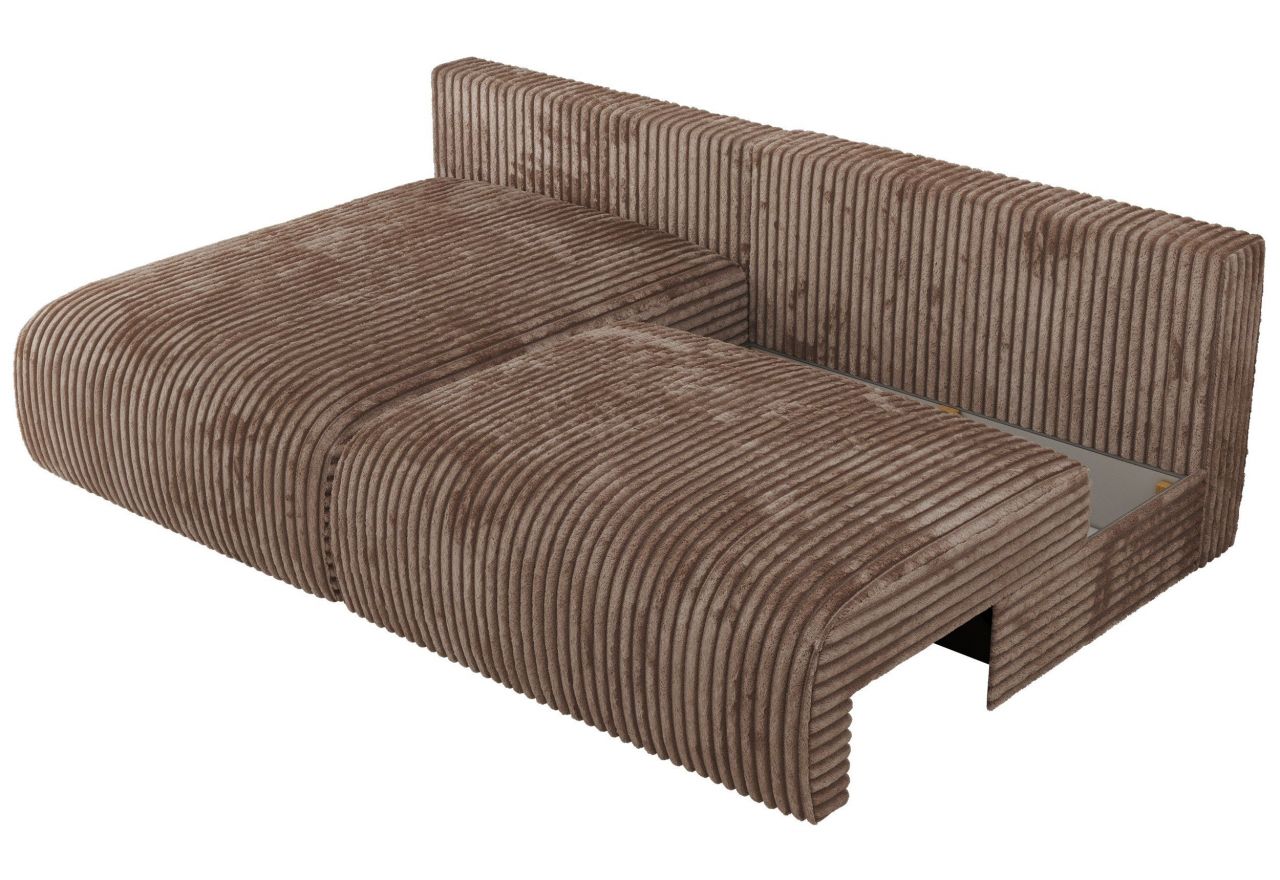 Narożnik VIVO L - strona lewa - brązowy, sztruks