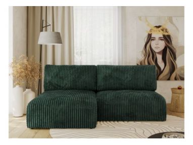 Narożnik VIVO L - strona lewa - zielony, sztruks