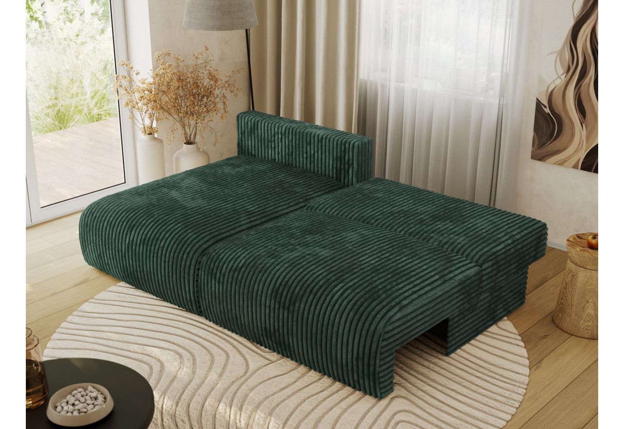 Narożnik VIVO L - strona lewa - zielony, sztruks